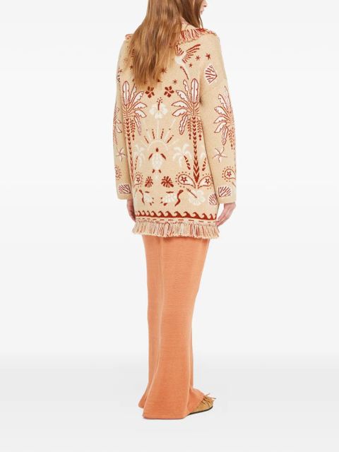 Alanui Echoes of the Island fringed cardi-coat - Neutrals - zdjęcie produktu nr 2