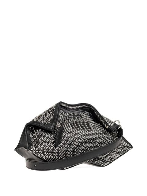 Alexander McQueen Manta studded zip clutch bag - Black