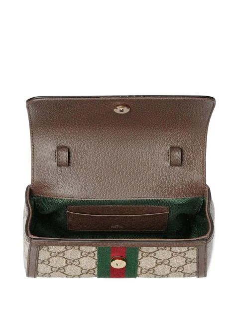 Gucci mini Ophidia shoulder bag - Brown