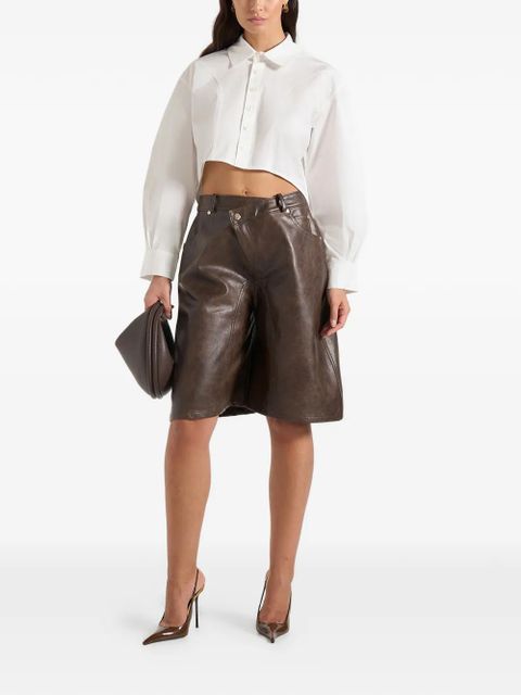 Manière De Voir Hazel wrap-over bermuda shorts - Brown - zdjęcie produktu nr 2