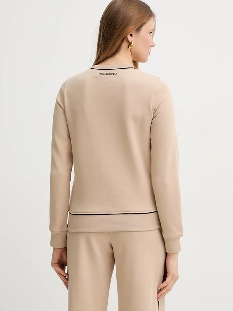 Karl Lagerfeld bluza damska kolor beżowy z nadrukiem A2W20066