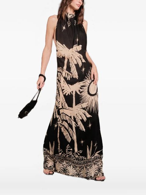 Johanna Ortiz Musical Flower printed maxi dress - Black
