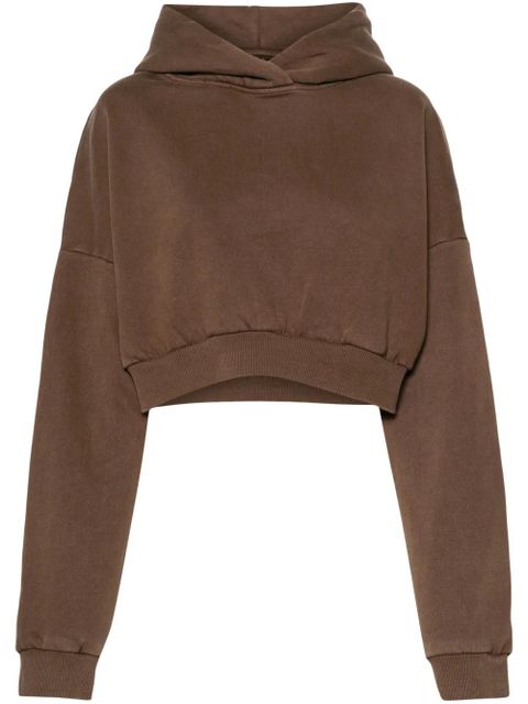 ENTIRE STUDIOS organic-cotton cropped hoodie - Brown - zdjęcie produktu nr 1