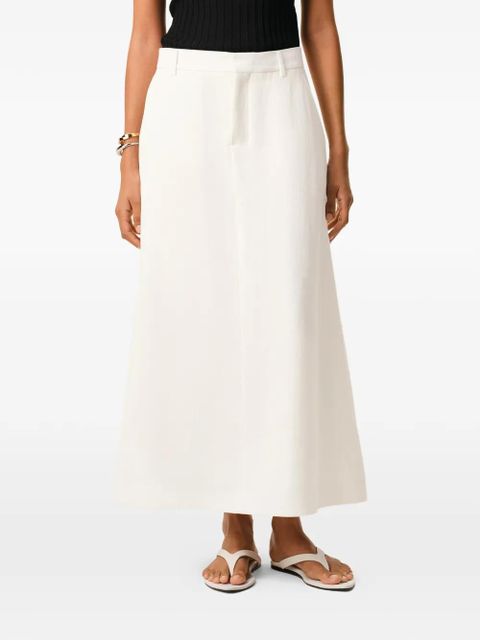 AMI Paris A-line midi skirt - White