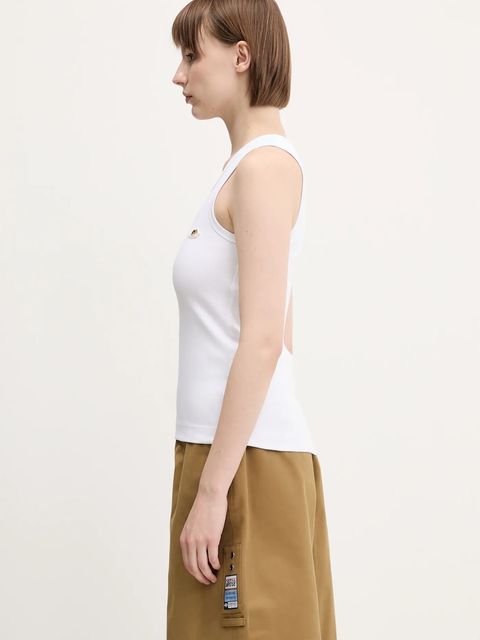 Fiorucci top bawełniany Angel Patch Ribbed Tank kolor biały W02SPTTA324CJ01WH01