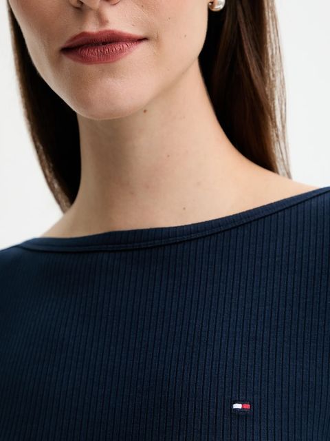 Tommy Hilfiger longsleeve kolor granatowy WW0WW47309