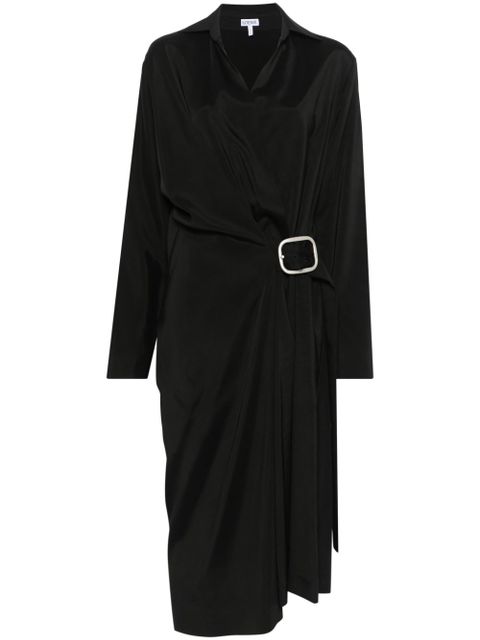 LOEWE belted midi dress - Black - zdjęcie produktu nr 1