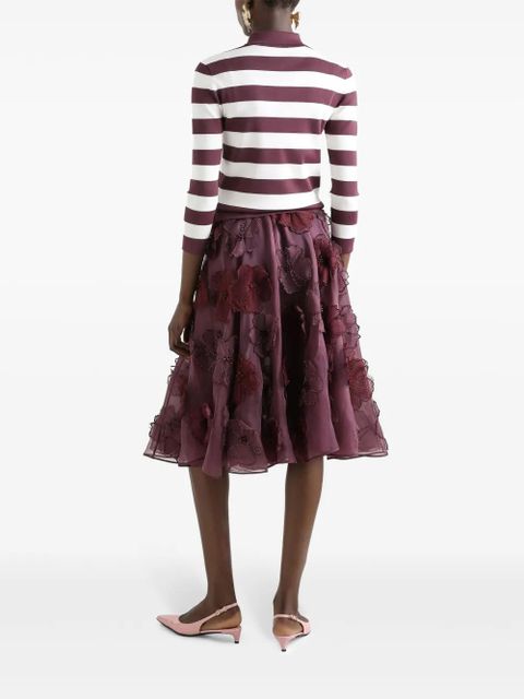 Dolce & Gabbana striped polo top - White