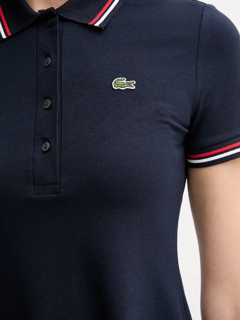 Lacoste sukienka kolor granatowy mini rozkloszowana EF5288