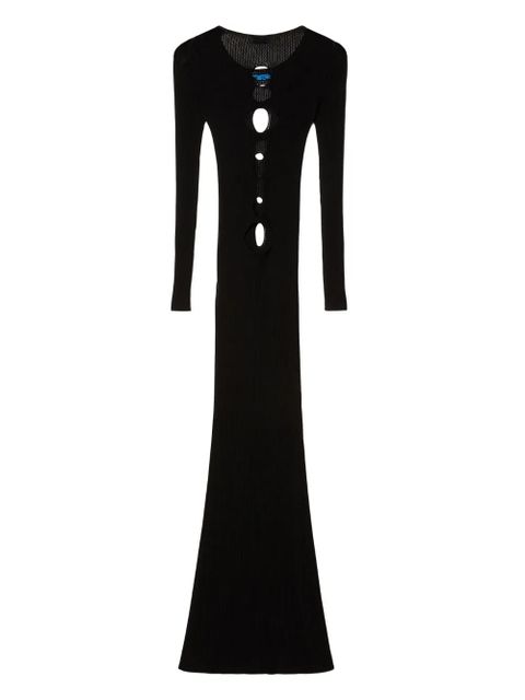 Off-White cut-out knitted dress - Black