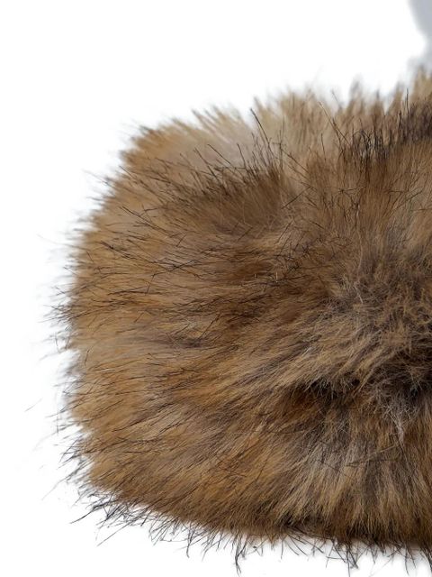 Balenciaga Holli faux-fur round scrunchie - Brown - zdjęcie produktu nr 2