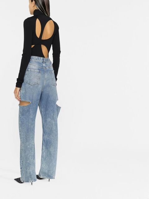 Givenchy asymmetric cut-out top - Black