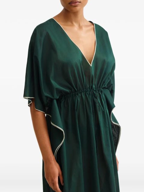 ERES Voilier v-neck drawstring dress - Green - zdjęcie produktu nr 2