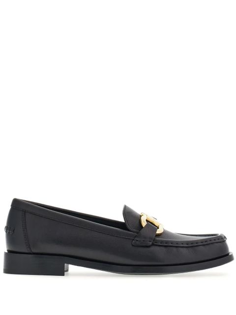 Ferragamo logo-plaque leather loafers - Black - zdjęcie produktu nr 1