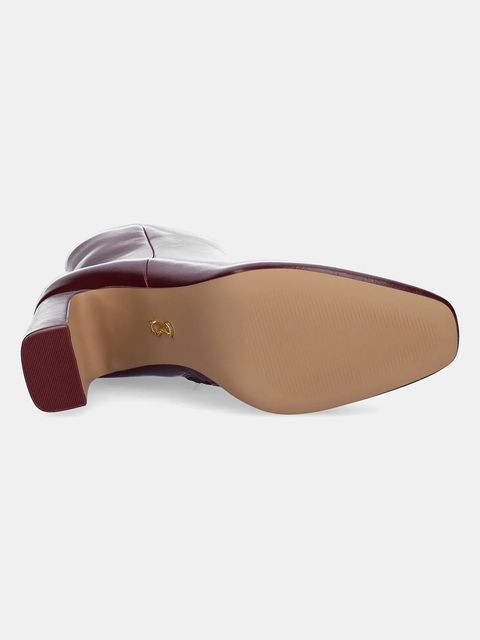 Steve Madden botki Adelisa kolor bordowy na słupku 11002626