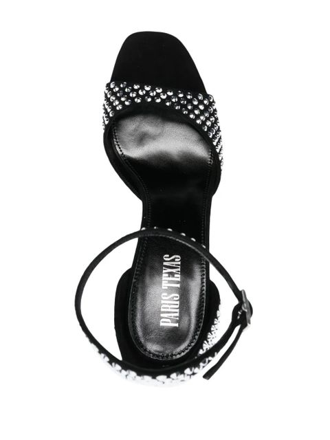 Paris Texas Holly Fiona 100mm suede sandals - Black