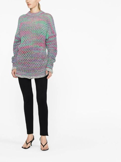 The Attico crew neck crocheted jumper - Pink - zdjęcie produktu nr 2