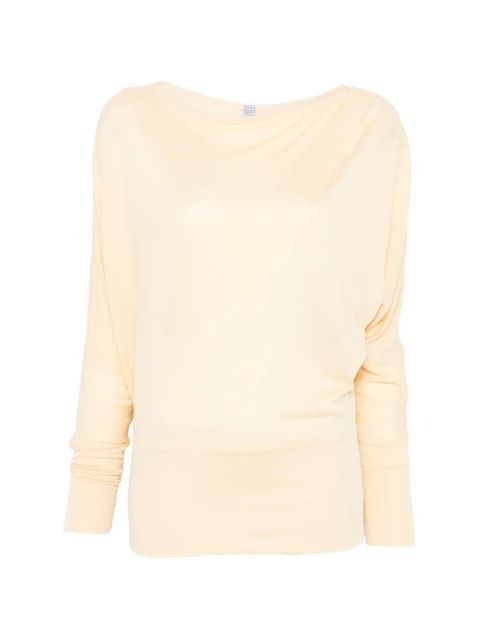 TOTEME boat-neck jersey sweater - Yellow - zdjęcie produktu nr 1