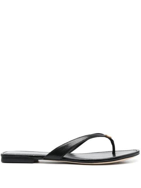 Tory Burch Classic leather flip flops - Black - zdjęcie produktu nr 1