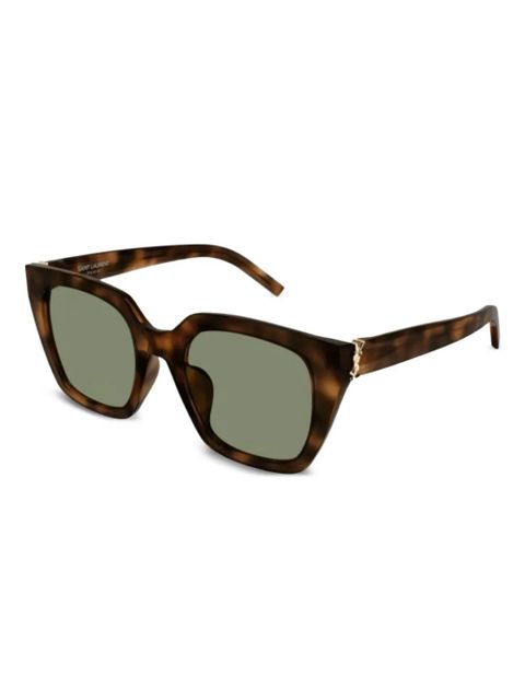 Saint Laurent Eyewear tortoiseshell geometric sunglasses - Brown - zdjęcie produktu nr 1