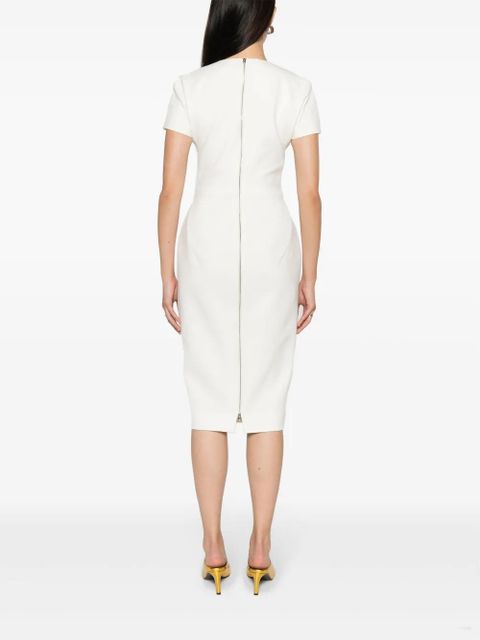 Victoria Beckham twill midi dress - Neutrals