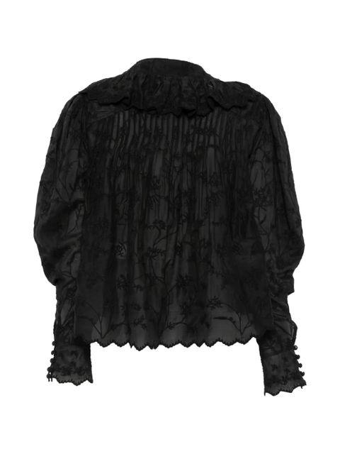 ISABEL MARANT Zelly ruffled floral blouse - Black - zdjęcie produktu nr 2
