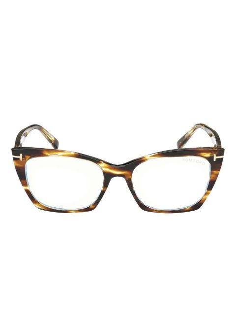 TOM FORD Eyewear cat-eye tortoiseshell glasses - Brown - zdjęcie produktu nr 1
