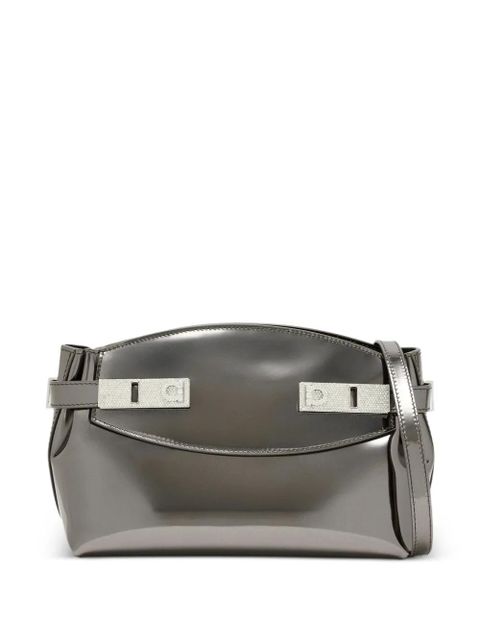 Ferragamo jewel-embellished clutch bag - Grey - zdjęcie produktu nr 1
