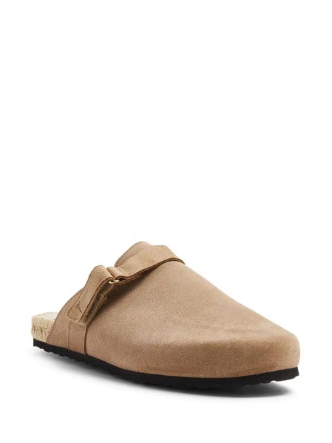 Manebi logo-debossed suede slippers - Neutrals - zdjęcie produktu nr 2