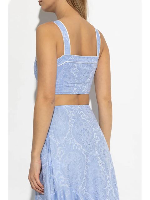 ETRO printed cropped top - Blue