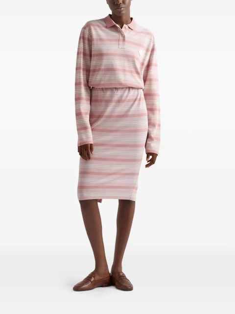 Prada striped long-sleeved polo shirt - Pink - zdjęcie produktu nr 2