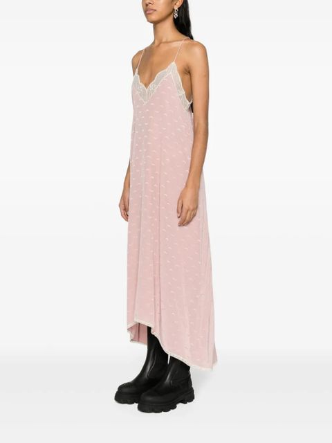 Zadig&Voltaire Risty wings-jacquard midi dress - Pink