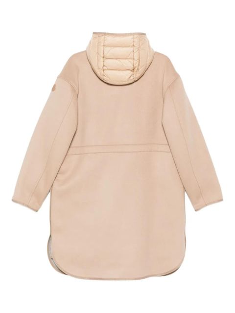 Moncler hooded patch-pocket coat - Neutrals