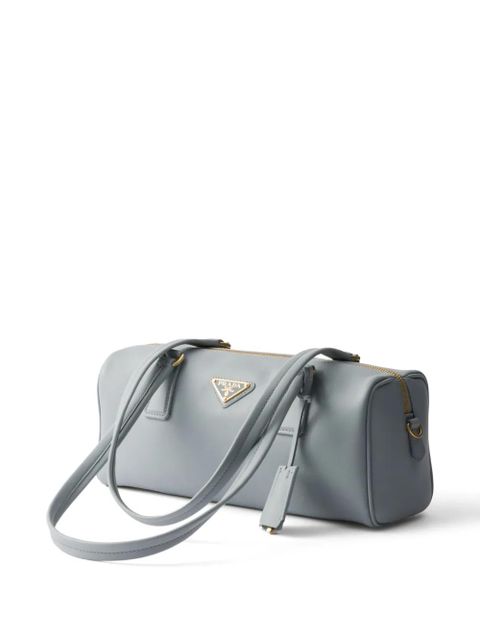 Prada medium leather top-handle bag - Blue