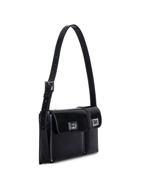 BY FAR silver-tone hardware crossbody bag - Black