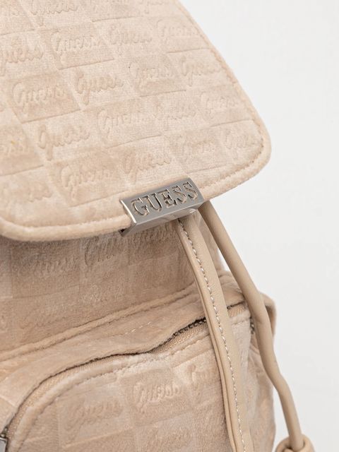Guess plecak damski kolor beżowy mały V5BZ11 WF800