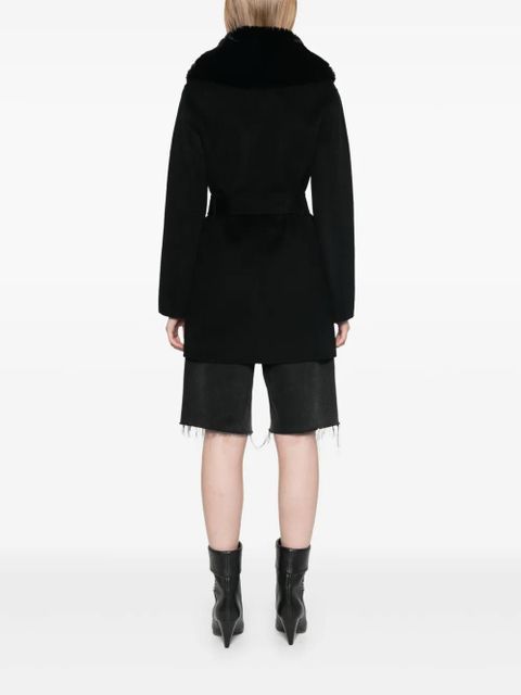 Maje double-faced midi coat - Black - zdjęcie produktu nr 2