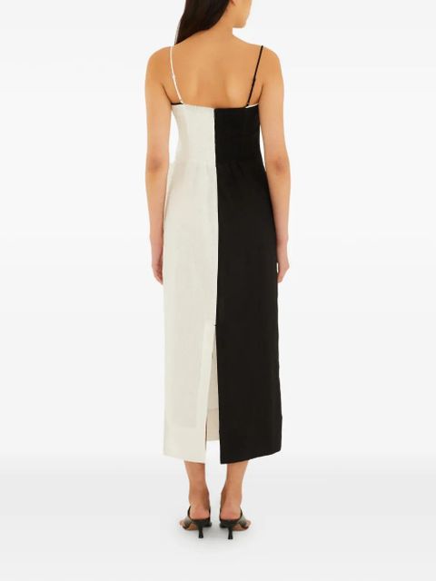 FARM Rio toucan-applique dress - Black