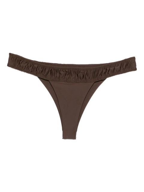 Faithfull the Brand Rocio ruffled bikini bottoms - Brown - zdjęcie produktu nr 1