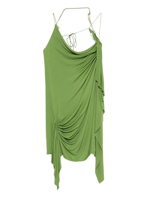 Christopher Esber ruched asymmetric dress - Green - zdjęcie produktu nr 1