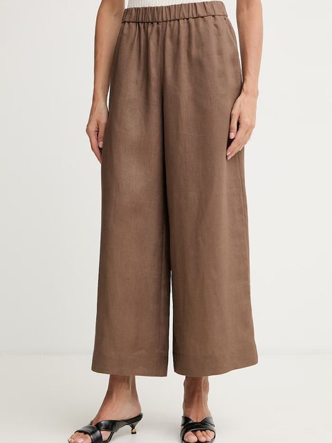 MM by Max Mara spodnie damskie lniane CANNETI - zdjęcie produktu nr 2