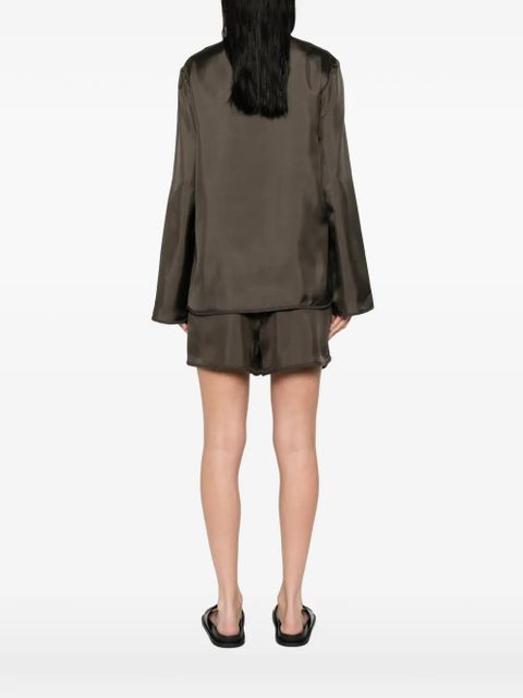 Róhe pankou-closure silk blouse - Brown