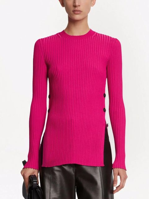 Proenza Schouler ribbed-knit button-detail jumper - Pink - zdjęcie produktu nr 2