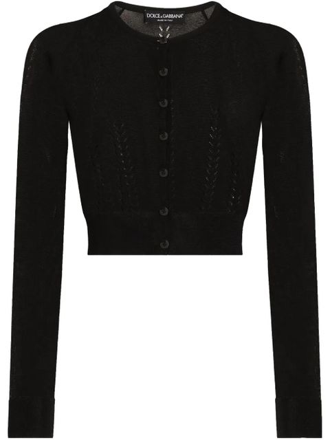 Dolce & Gabbana openwork-areas cardigan - Black - zdjęcie produktu nr 1