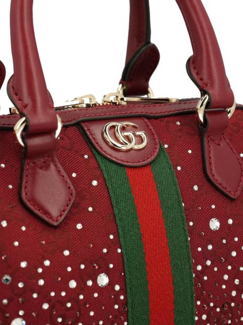 Gucci small Ophidia stripe embellished tote bag - Red