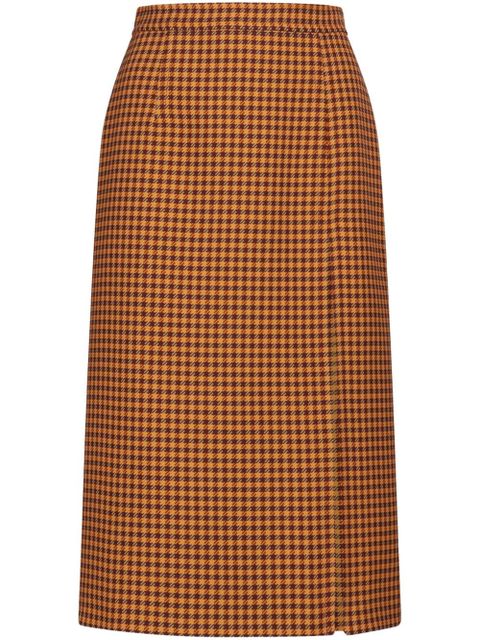 Marni checked midi skirt - Yellow - zdjęcie produktu nr 1