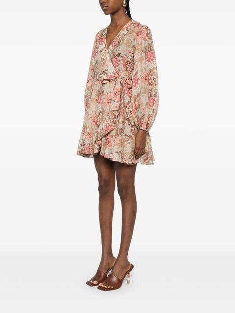 ZIMMERMANN floral ruffled mini dress - Green - zdjęcie produktu nr 2