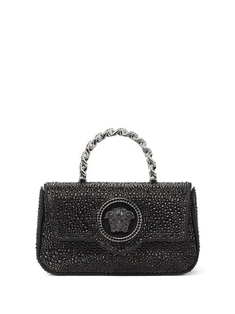 Versace La Medusa crystal-embellished mini bag - Black - zdjęcie produktu nr 1