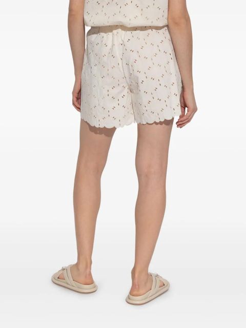 Moncler embroidered shorts - White