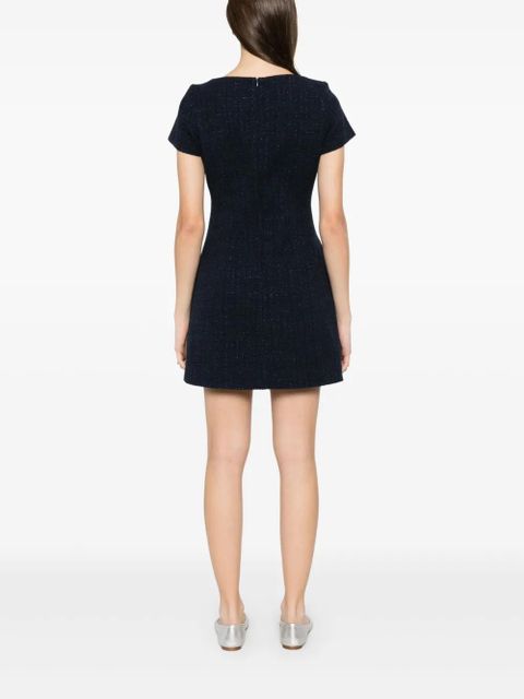 Maje lurex-detail mini dress - Blue